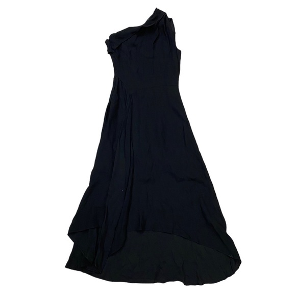 NWT Reiss Ada Asymmetric Hem One Shoulder Dress Black Size 0 - Picture 4 of 9